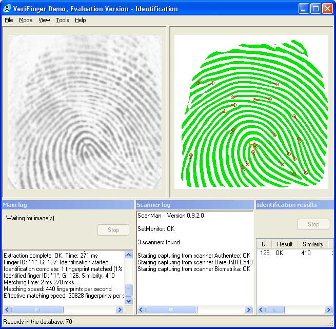 Fingerprint identification SDK (supports C, Visual Basic)